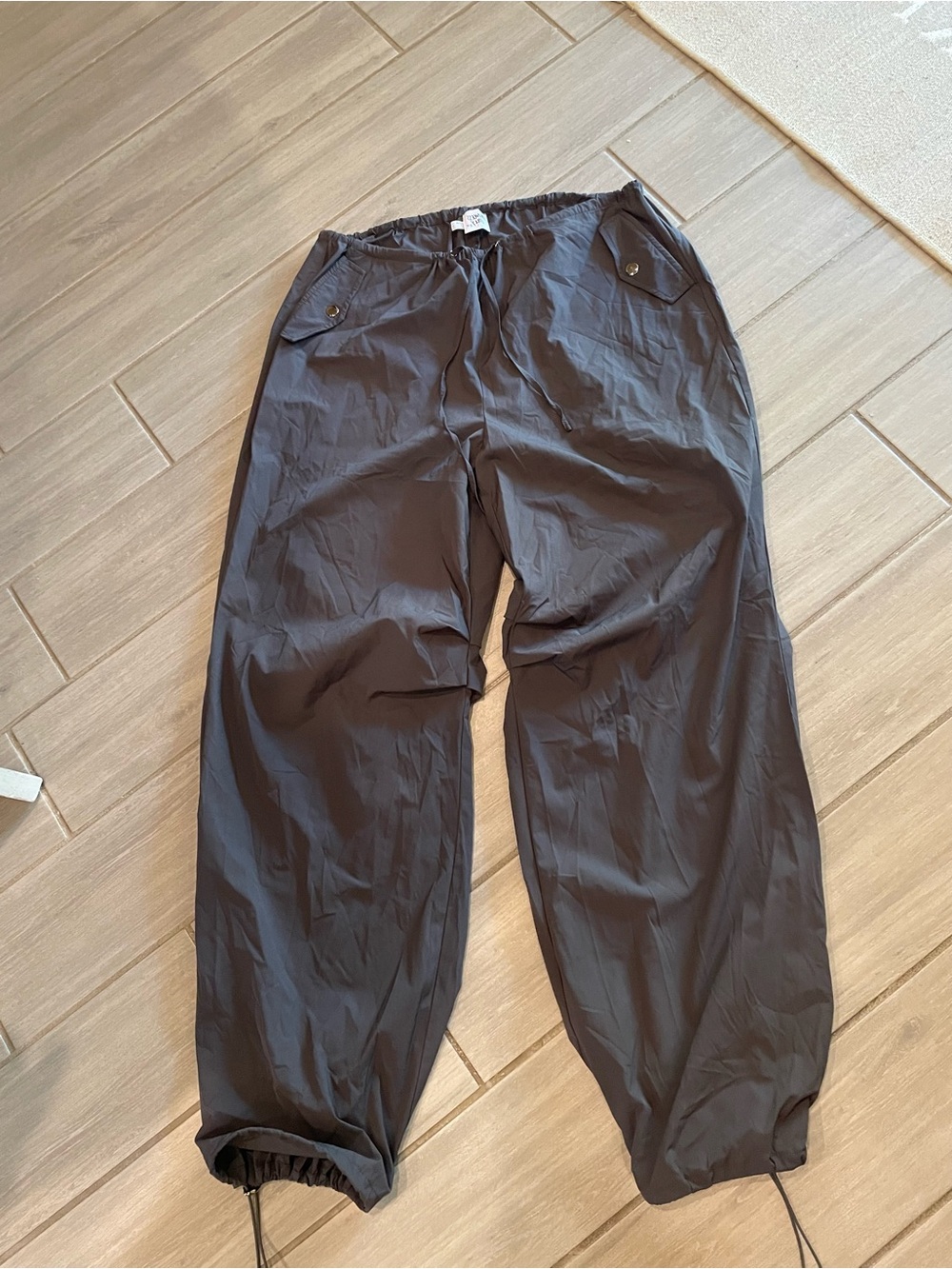 Princess Polly Men's Black Drawstring Cargo Joggers